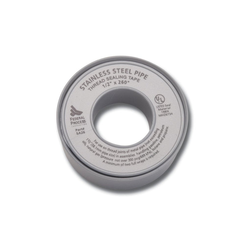 [Australia - AusPower] - Gasoila Nickel PTFE High Density Thred Tape Roll, -450 to 550 Degree F Performance Temperature, For Stainless Steel, 4.3 mil Thick, 260" Length, 1" Width 