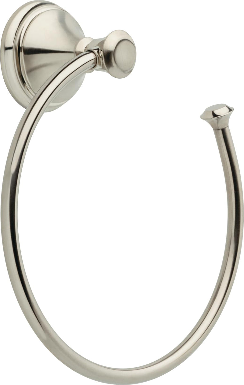 Delta Cassidy (1-Pack) Hand Towel Holder Brilliance Stainless Steel Towel Racks for Bathroom Wall Round Towel Ring Holder for Bath Towel Hanger for Kitchen, Bathroom Accessories 79746-SS