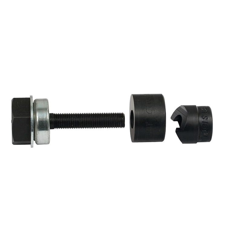 Klein Tools 53728SEN Punch Set, Optimized Design 10-Guage Mild Steel Knockout Punch Set with Black Finish, 1/2-Inch