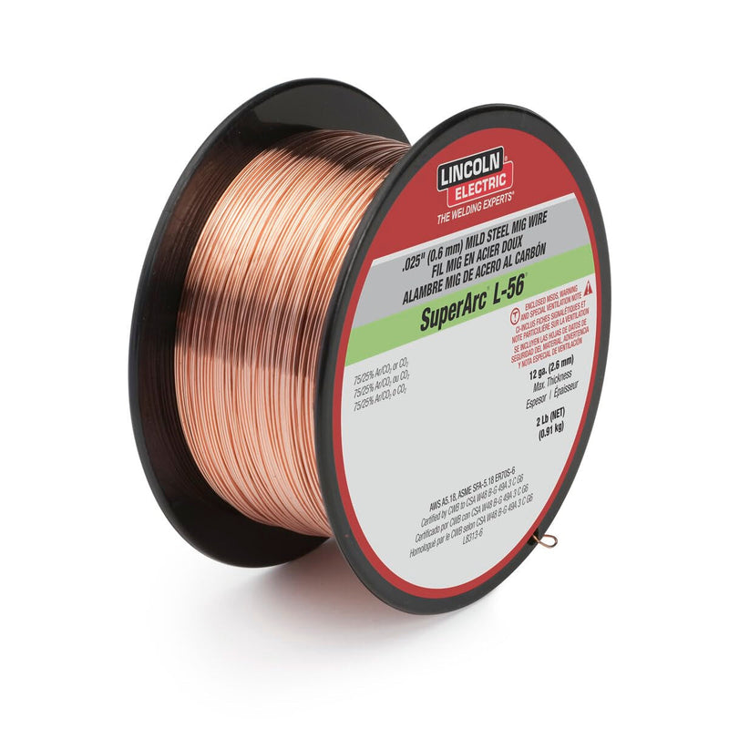LINCOLN ELECTRIC CO ED030631 0.025(0.6 mm) L-56 2LB Mig Wire 1