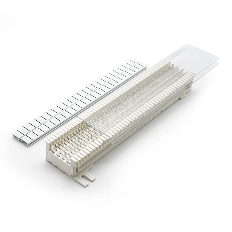 [Australia - AusPower] - InstallerParts 66 Punch Down Block - Terminating Block for Data Network Wiring, Telephone Punch Down Cabling, Wire Termination - White 