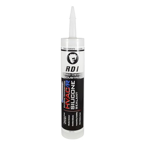Red Devil 0897 Extreme Temperature HVAC/R Silicone Sealant, 280 ml, Clear, 1 Pack, Made in USA
