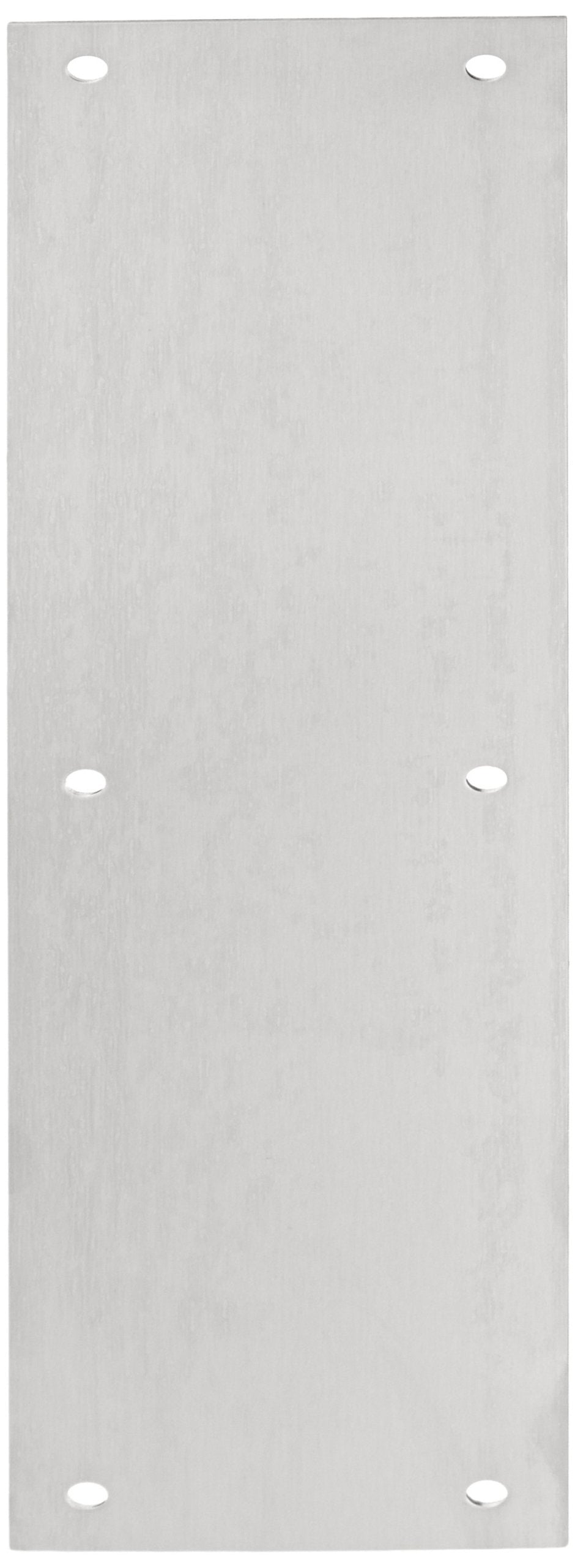 Rockwood 70B.32D Stainless Steel Standard Push Plate, Four Beveled Edges, 15" Height x 3-1/2" Width x 0.050" Thick, Satin Finish