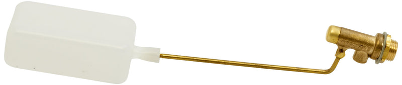 RM153BK RM153 Series Bobby Brass Valve Assembly with Stem and Polyethylene Float, 3/8" NPT Male Tapped x 1/8" NPT Female Inlet, 9-7/8" Length, 125 psi Pressure