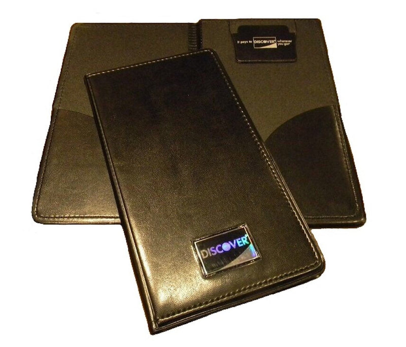 [Australia - AusPower] - New Restaurant Waitstaff Waiter Waitress Double Panel Checkbook Presenter Leather Black Good Quality 
