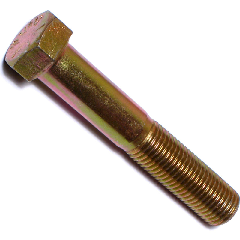 [Australia - AusPower] - 014973253202 Grade 8 Fine Hex Cap Screws, 7/16-20 x 2-1/2, Piece-5,yellow 7/16-20 x 2-1/2-Inch 