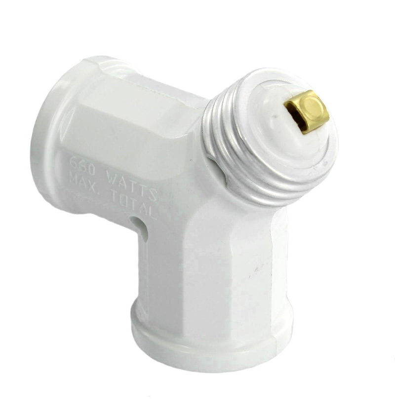 [Australia - AusPower] - Leviton 128-W 15-Amp 660-Watt Twin Light-Socket Adapter, White 