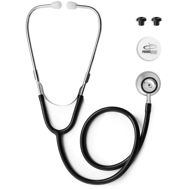[Australia - AusPower] - Primacare DS-9291-BK Pediatric Size 22 Inch Stethoscope for Clinical and Screening Instruments, Lightweight and Aluminum Dual Head Flexible Stethoscope, Black 