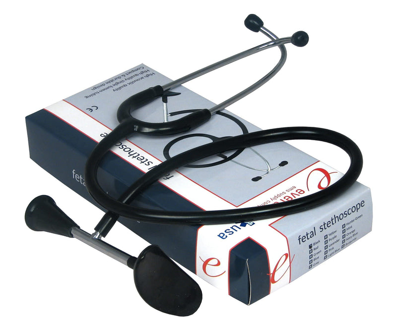 [Australia - AusPower] - Dixie EMS Fetal Stethoscope for Baby’s Heartbeat Detection, Latex-Free Fetoscope with Pinard Horn and Soft Earbuds, 22” 