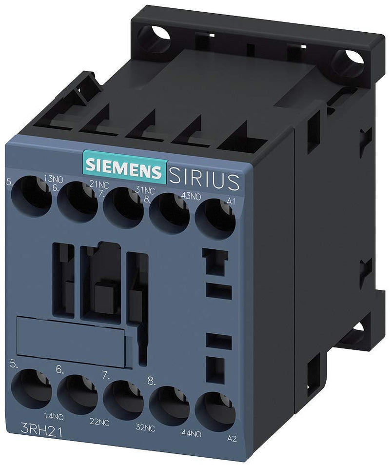 Siemens 3RH2122-1AK60 4 Pole 10 AMP Control Relay with 2 N.O. and 2 N.C. Contacts and a 120 Volt AC Coil