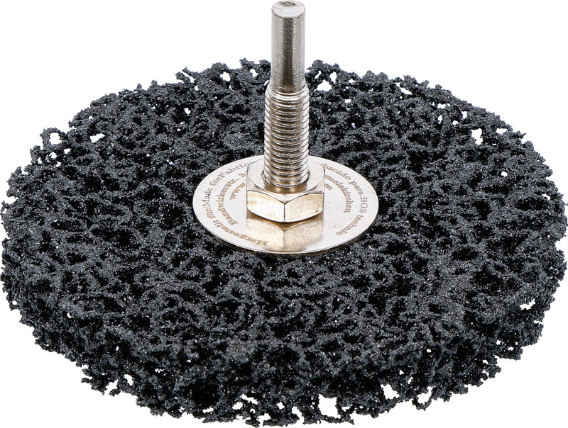 BGS 3978 Abrasive Grinding Wheel, Black/Silver, 100 x 16 mm | Black | Speed max. 11500 rpm | 6 mm drill holder | for rust removal and removal of paint