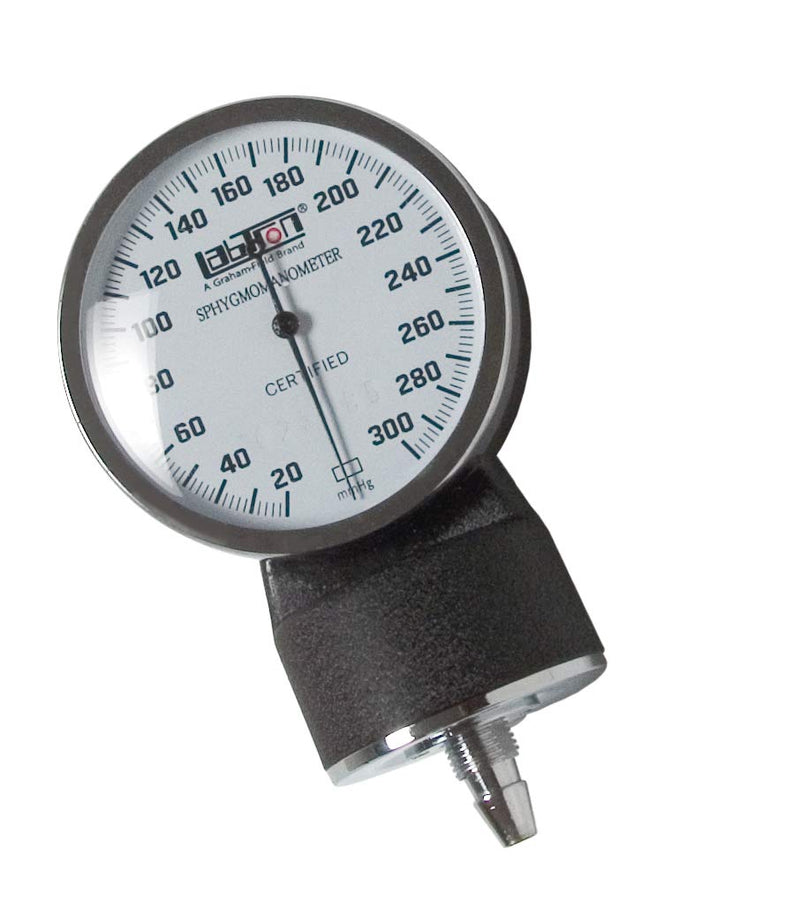 [Australia - AusPower] - Labtron Replacement Aneroid Manometer Gauge for Manual Blood Pressure Devices, White Faceplate + Black Housing, 2316 