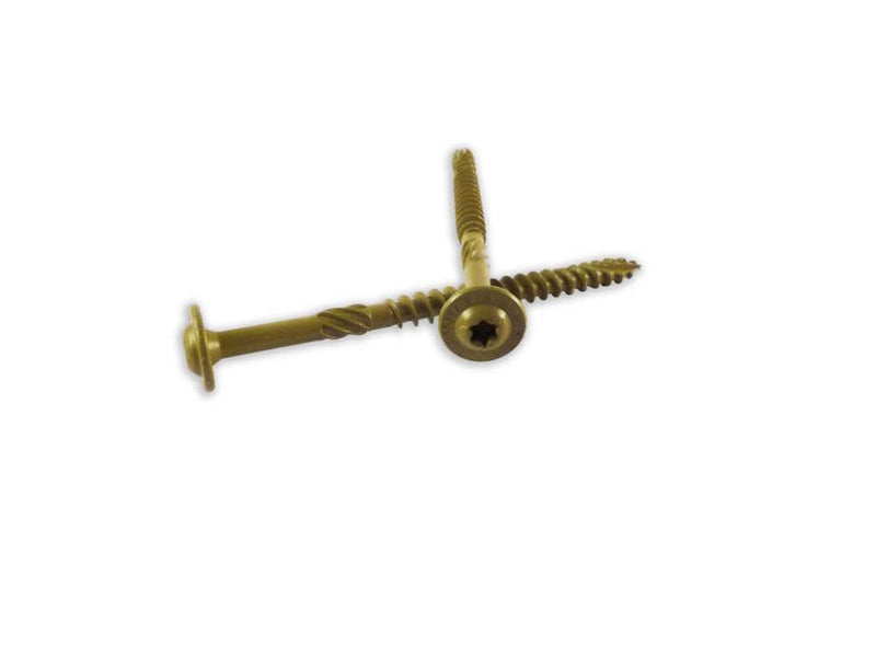 [Australia - AusPower] - ST14X112-50PC 1/4-Inch by 1-1/2-Inch Length Round Washer Head Exterior Wood Screws, 50-Pack , Gold 