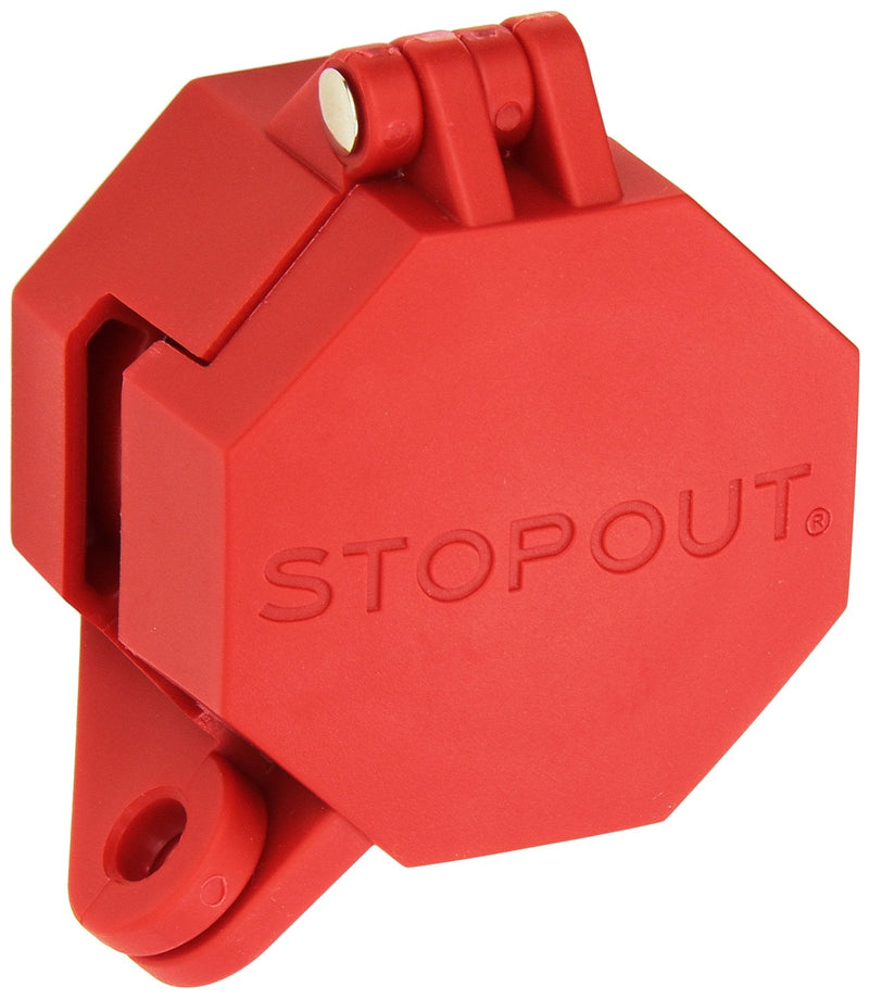 [Australia - AusPower] - Accuform KDD477 STOPOUT Trailer-Lock Glad Hand Lockout, Blocks Access to Air Line Connection, Plastic with Zinc-Coated Steel Hinge Pin, Red 