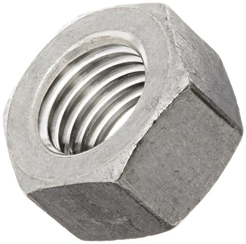 Small Parts 316 stainless steel hex nut, plain finish, 1"-8 thread, 1-1/2" width, 55/64" thick