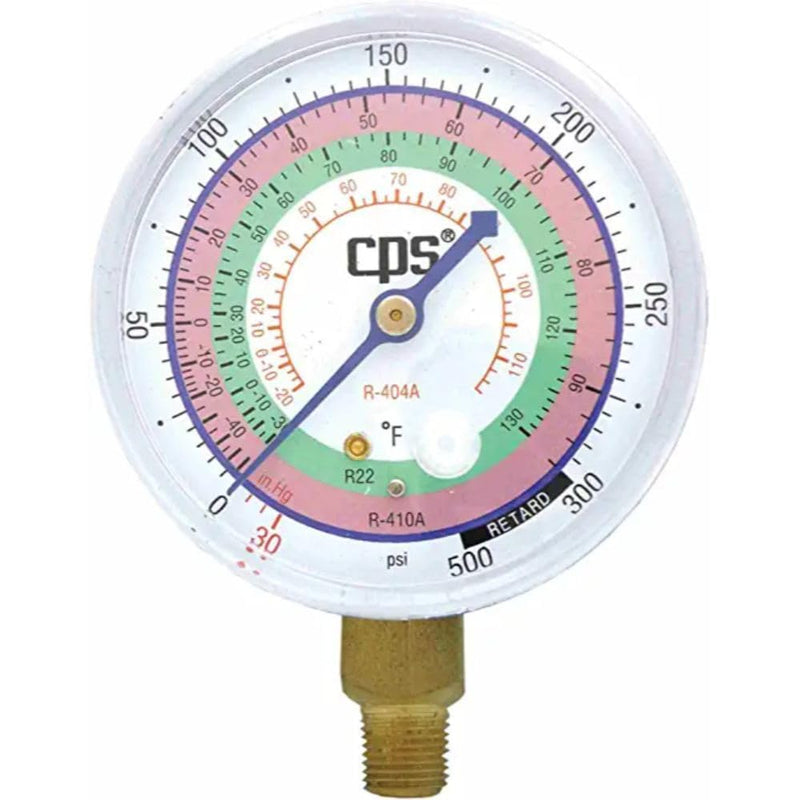 [Australia - AusPower] - CPS RGHL 2.5" Low-Pressure Gauge - Flutter-Free Design with Durable Metal Casing and Calibration Port for MBH/MEH Series Manifolds 