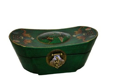 Vintage Chinese Ingot Shape Jewelry Keepsake box