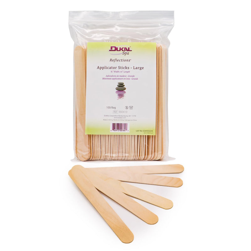 [Australia - AusPower] - DUKAL Reflections Wax-Body Treatment Applicator Sticks (3/4"Width x 6"Length) - 100 count 