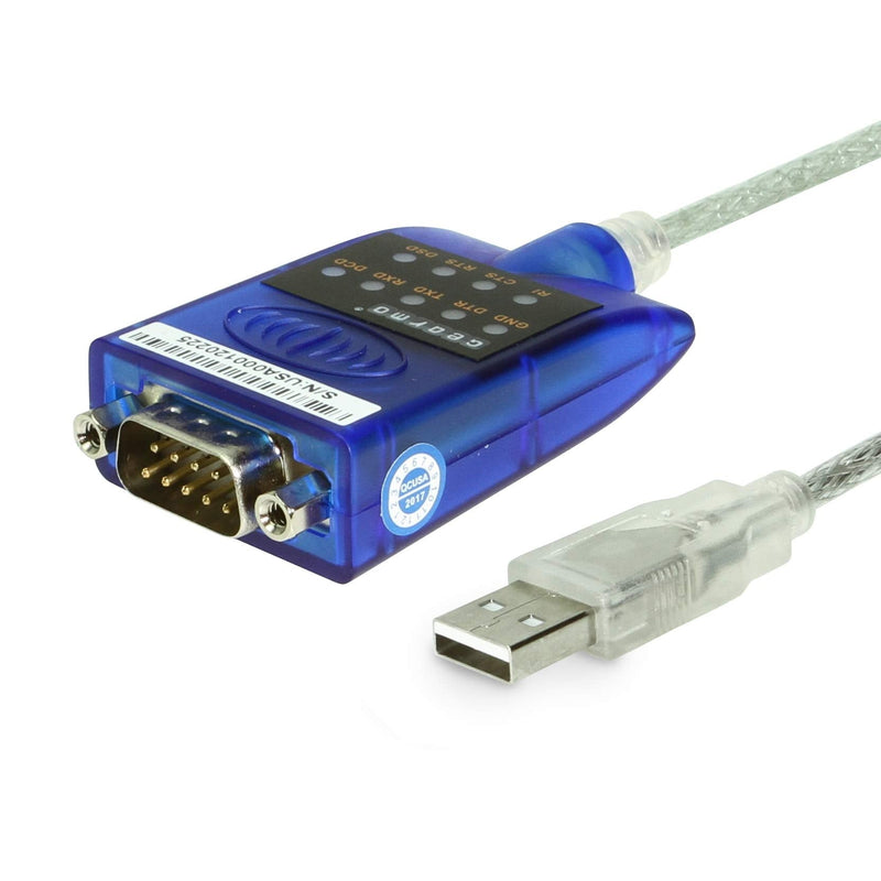 [Australia - AusPower] - Gearmo USB to Serial RS-232 Adapter with LED Indicators, FTDI Chipset, Supports Windows 11/10/8.1/8/7/, Mac OS X 10.6 and Above 