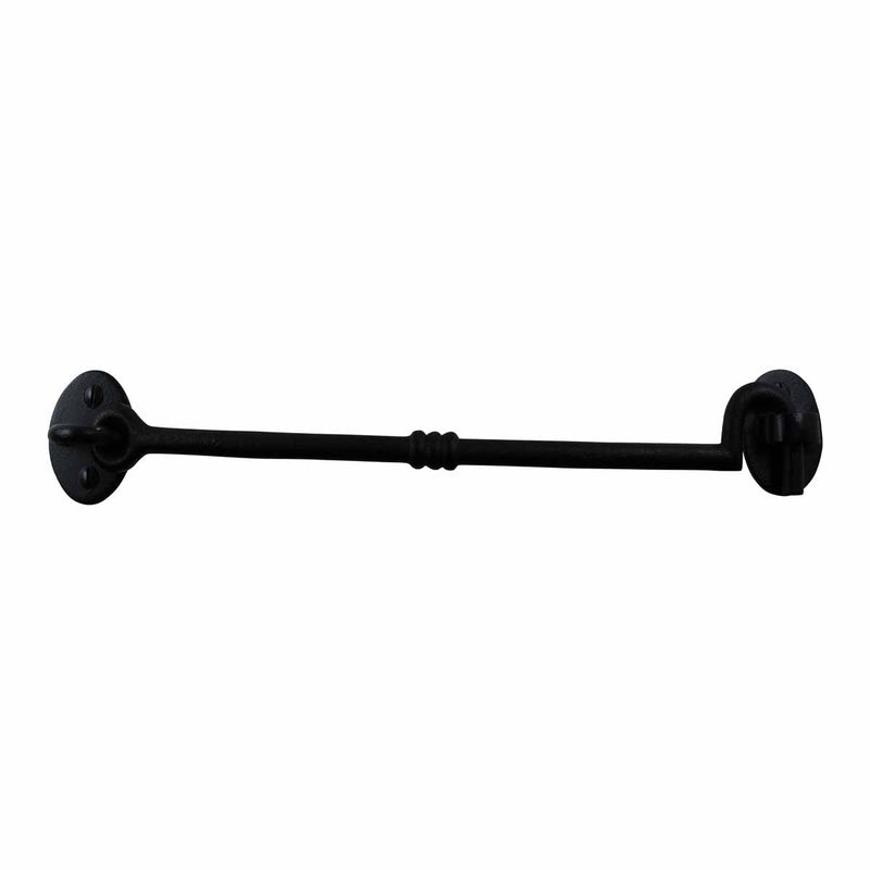 Renovators Supply Manufacturing 11 in. Black Wrought Iron Door Lock Latch/Gate Latch with Mounting Hardware 11-inch