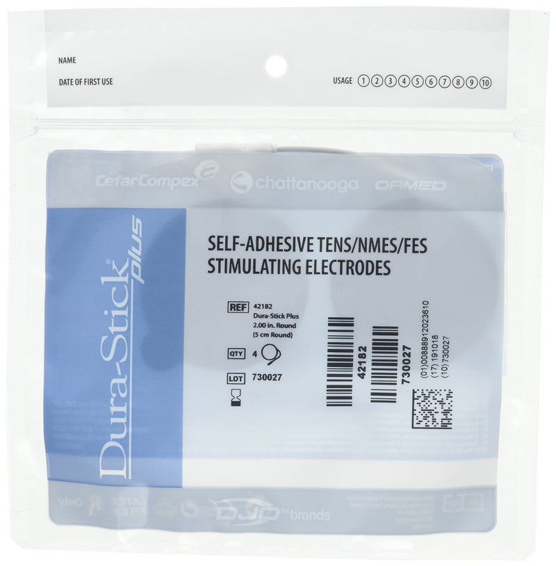 [Australia - AusPower] - Chattanooga Dura-Stick Plus Self Adhesive Electrodes, 2" Round (40 Pack) 
