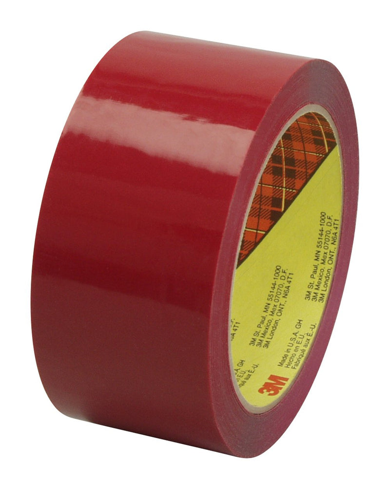 3M Scotch Box Sealing Tape 373, Red, 48 mm x 50 m