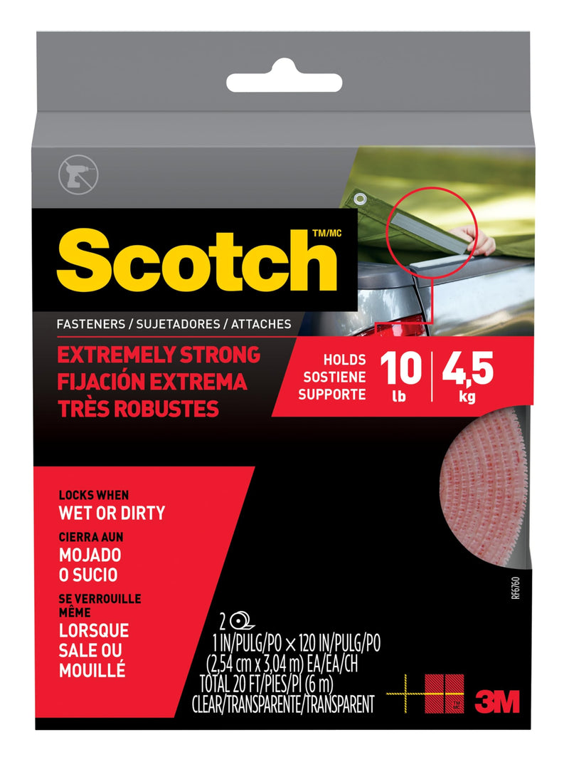 [Australia - AusPower] - 3M Dual Lock Reclosable Fastener SJ3560 (Clear, 1 in x 10 ft Roll) - Heavy Duty Adhesive Interlocking Tape for Indoor/Outdoor Mounting 