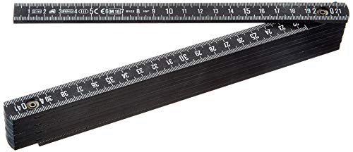 Metrica 18030 Fiberglass folding rule 2m black Single