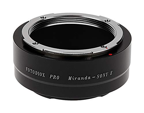 Fotodiox Pro Lens Mount Adapter, for Miranda Lens to Sony NEX E-Mount Mirrorless Cameras, Black, (MIR-SnyE-Pro)