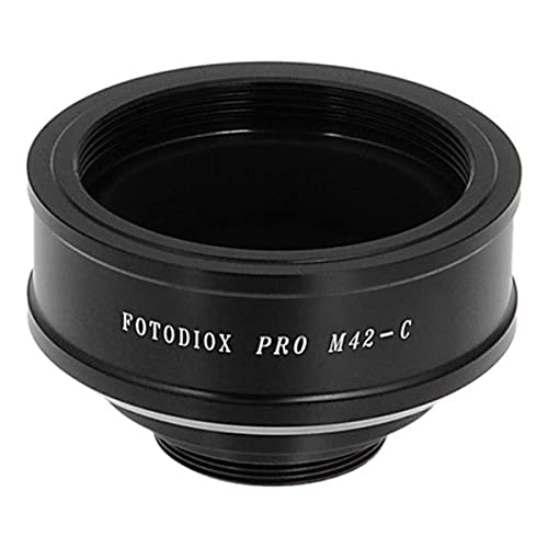 Fotodiox Pro Lens Mount Adapter Compatible with M42 Type 2 and Select Type 1 Lenses to C-Mount Cameras