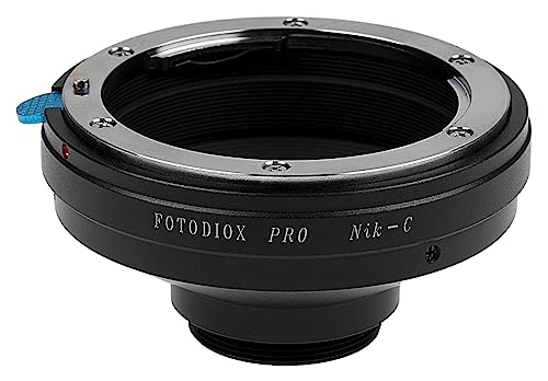 Fotodiox Pro Lens Mount Adapter Compatible with Nikon F-Mount Lenses to C-Mount Cameras, Black (NKF-C-P)