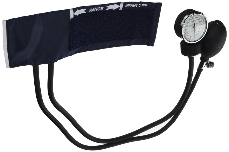 [Australia - AusPower] - Medline PVC Handheld Aneroid Sphygmomanometer, Accurate Readings, Navy, Infant Blood Pressure Cuff 