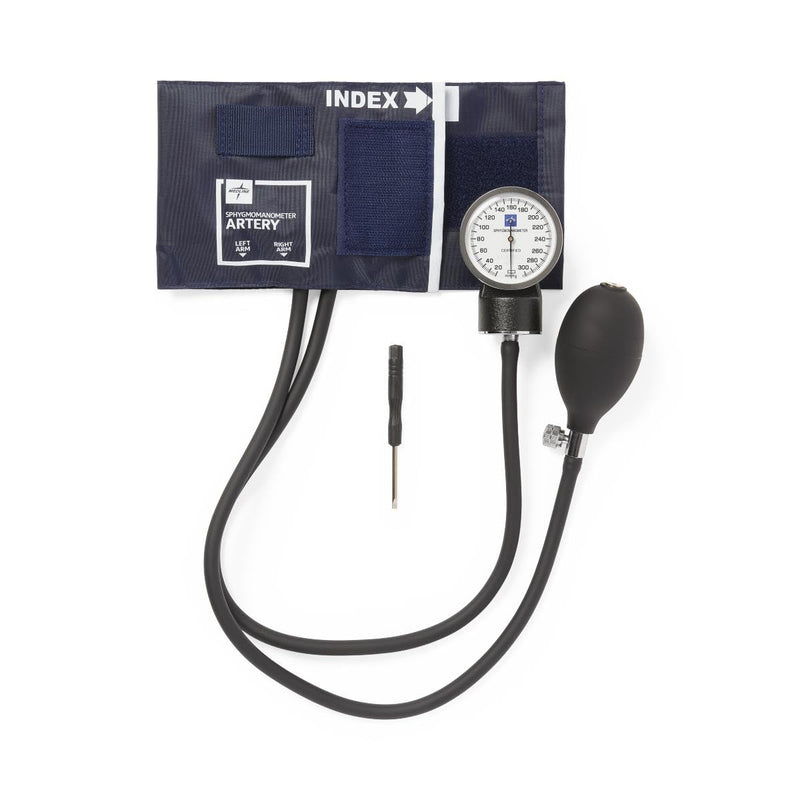 [Australia - AusPower] - Medline PVC Handheld Aneroid Sphygmomanometer, Accurate Readings, Navy, Child Blood Pressure Cuff Aneroid Blood Pressure Unit, PVC Tubing, Hand Held 