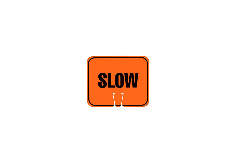 [Australia - AusPower] - Cortina ABS Plastic Traffic Cone Sign, "SLOW TRAFFIC" 03-550-S, 13" Height x 10.375" Width, Black on Orange Slow Traffic 
