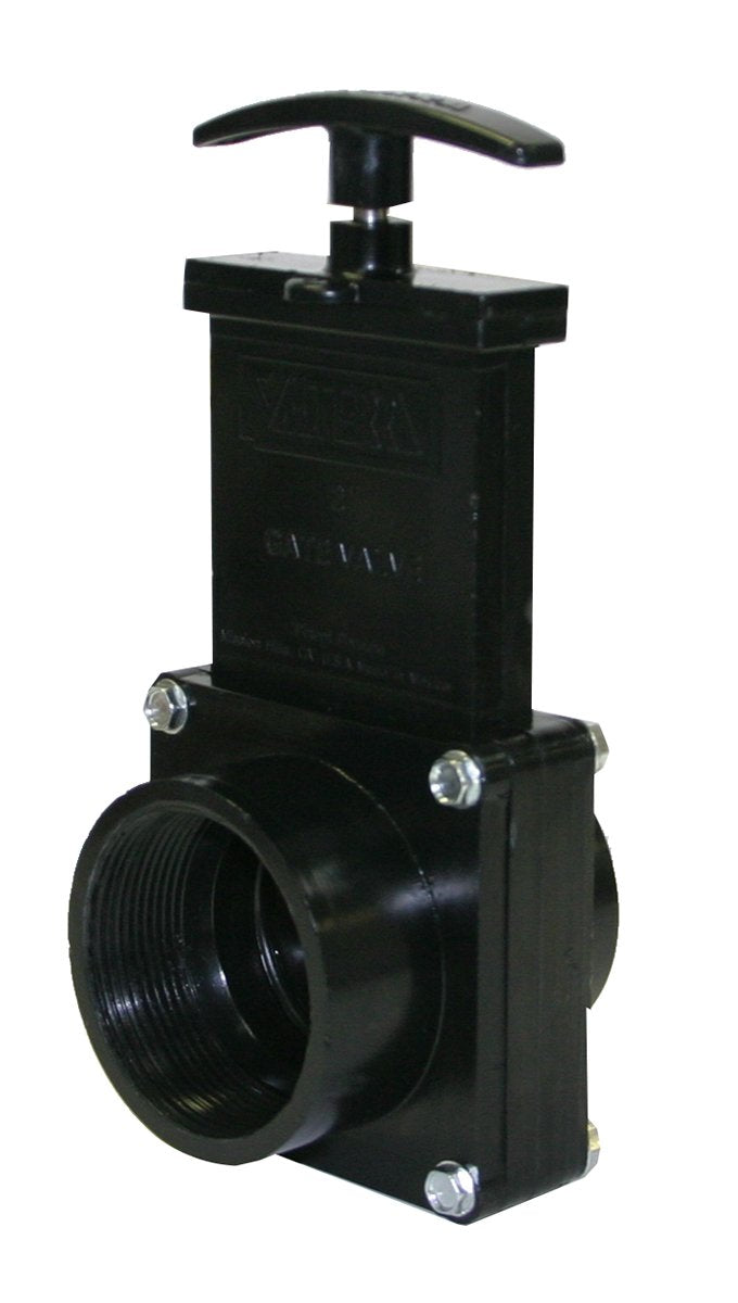 Valterra 7210 ABS Gate Valve, Black, 2" FPT x Spig 1 Count (Pack of 1)