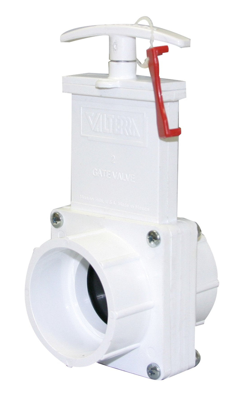 [Australia - AusPower] - Valterra 6201X PVC Gate Valve, White, 2" Slip w/Gate Keeper 