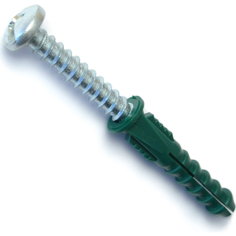 [Australia - AusPower] - 014973304669 Ribbed Plastic Anchor Kit, 12-14-16 w/Bit, Piece-10 