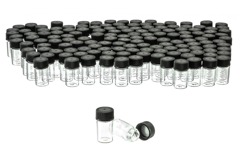 SE Glass Vials with 1" x 9/16" Diameter (Pack of 144) - GB1 1" x 9/16"