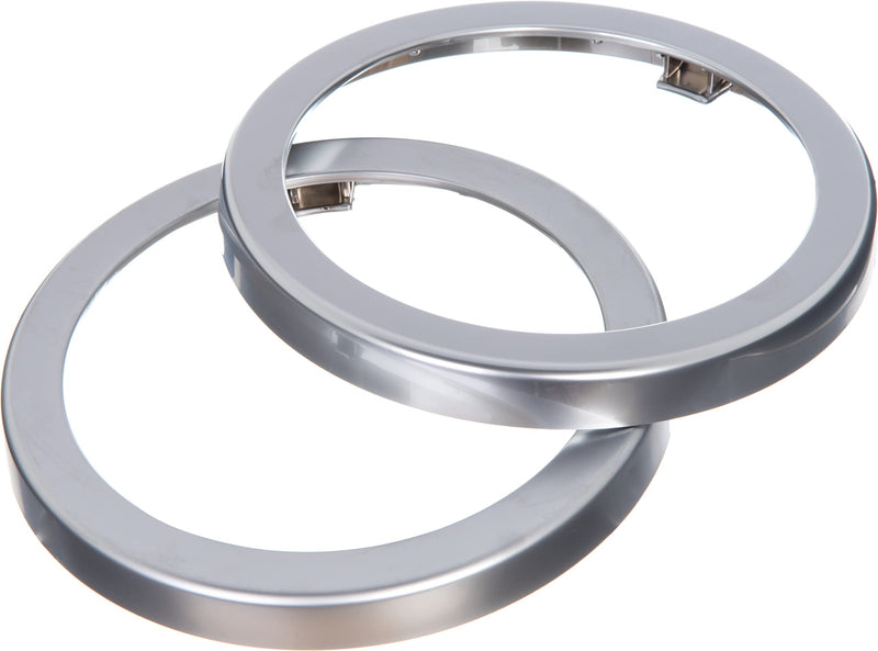 [Australia - AusPower] - San Jamar Ez-Fit Metal Finish Rings Cup Dispenser Trim Rings, For C2410C for Restaurants, Dining Halls, and Fast Food, Metal, 9 x 9 x 8 Inches, Silver, Set of 2 