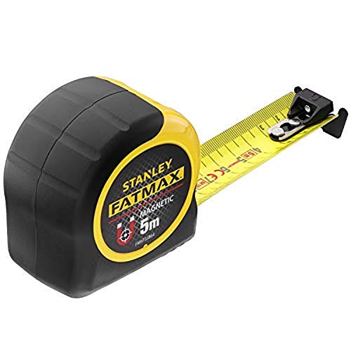 Stanley FatMax Blade Armor Tape Measure, Magnetic Hook (5 m Length, Lock, Automatic Return, Belt Clip) FMHT0-33864 1 - Pack