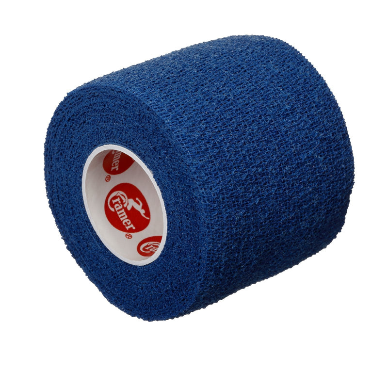 [Australia - AusPower] - Cramer Eco-Flex Self-Stick Stretch Tape, Cohesive Tape, Flexible Elastic Sports Tape, Athletic Training Room Supplies, Easy Tear & Self-Adherent Bandage Wrap, Single 5 Yard Roll, Blue 2" x 5 yds 