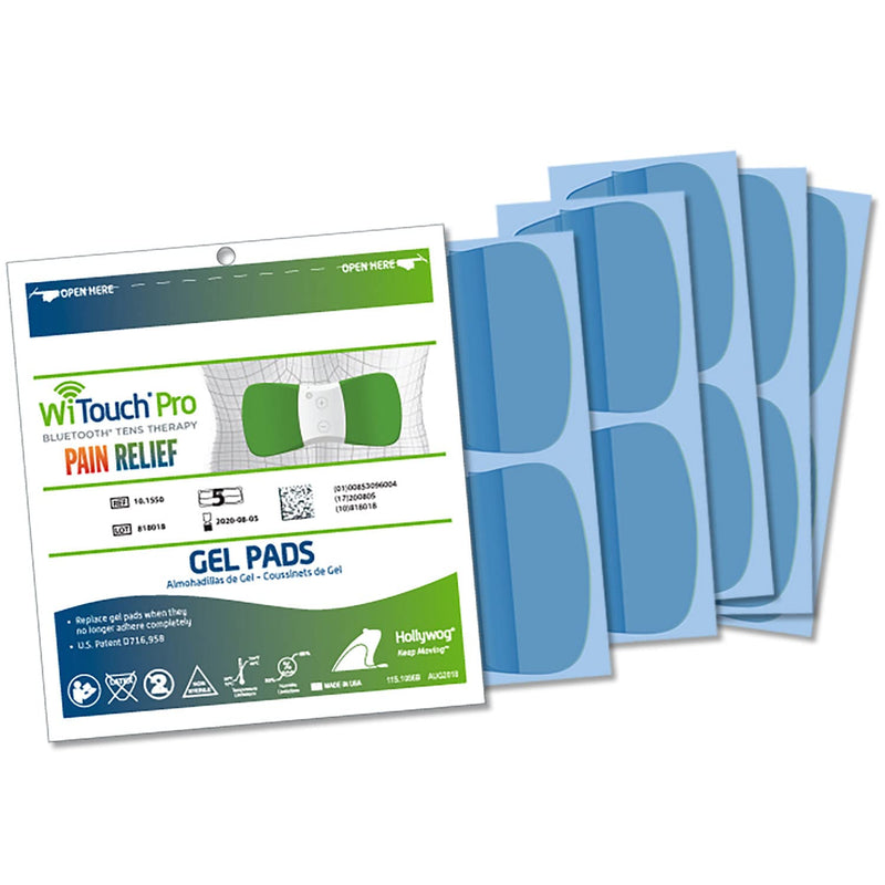 Hollywog TENS Unit Replacement Gel Pads, WiTouch Pro & Aleve Direct Therapy TENS Pads Replacement, Reusable Self-Adhesive Electrode Pads for TENS Units (10 Gel Pads) 10 Gel Pads