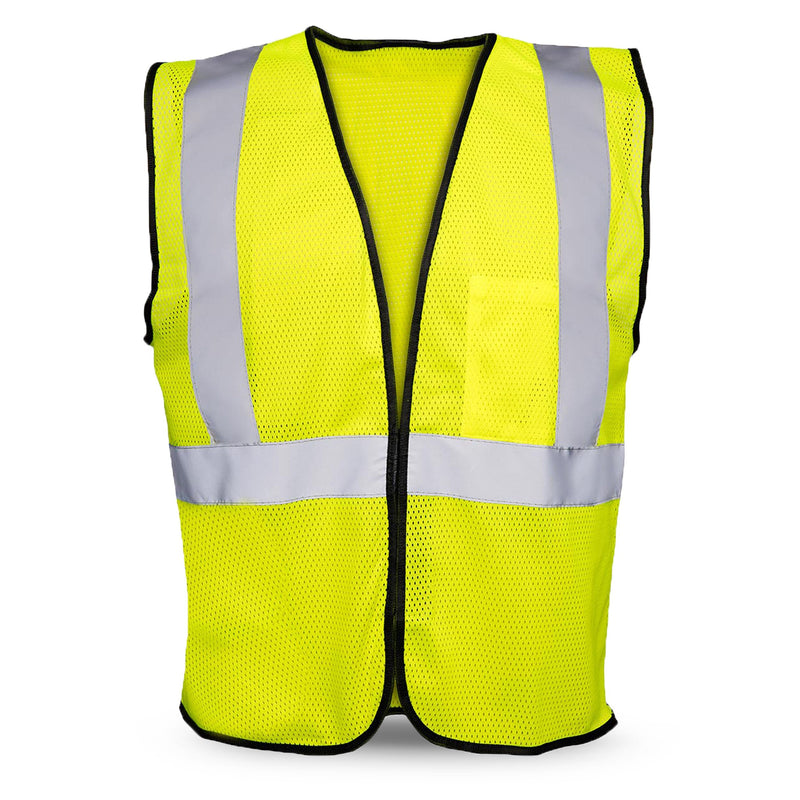 Rugged Blue RB Polyester Mesh Fabric Economy ANSI Class 2 Safety Vest XX-Large-3X-Large Hi-vis Yellow