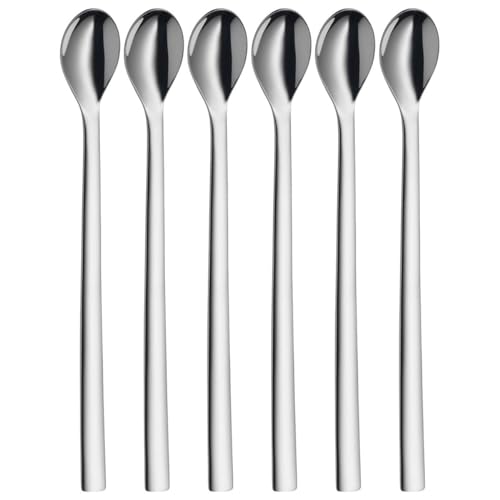 WMF 6-Piece 18/10 Stainless Steel 22 cm Nuova Long Drink Spoon Set, Silver Without nav engraving Single