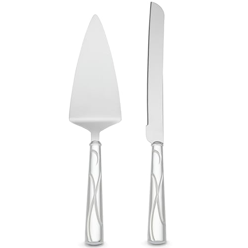 Lenox Adorn Silverware Cake Knife & Server Dessert Set, 2-Piece, Flatware Cake Knife/Server