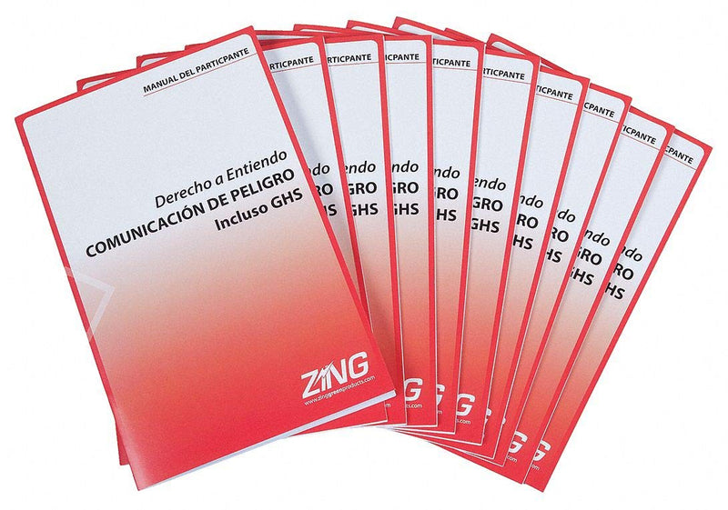 [Australia - AusPower] - Zing Green Products 2709SPN GHS-SDS Training Booklets, Spanish, Pack of 10 