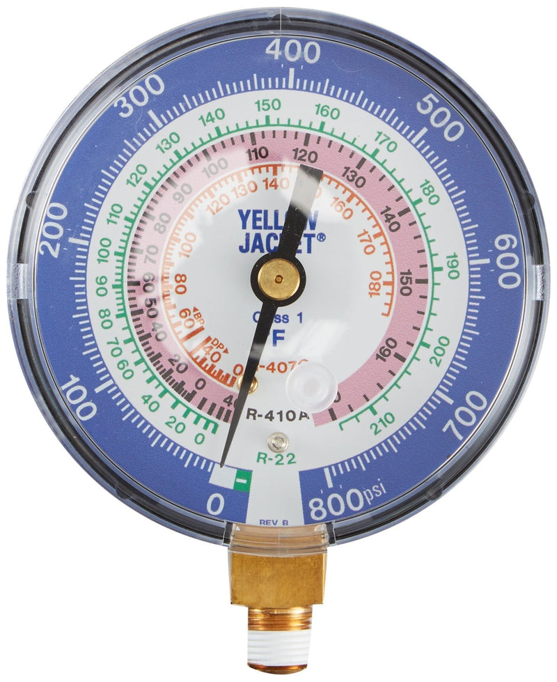 [Australia - AusPower] - Yellow Jacket 49134 Low Side Replacement Gauge, R-22/407C/410A degrees F,Red/blue 