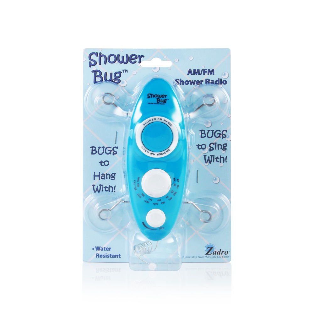 [Australia - AusPower] - Zadro Water Resistant AM/FM Showerbug Shower Radio 