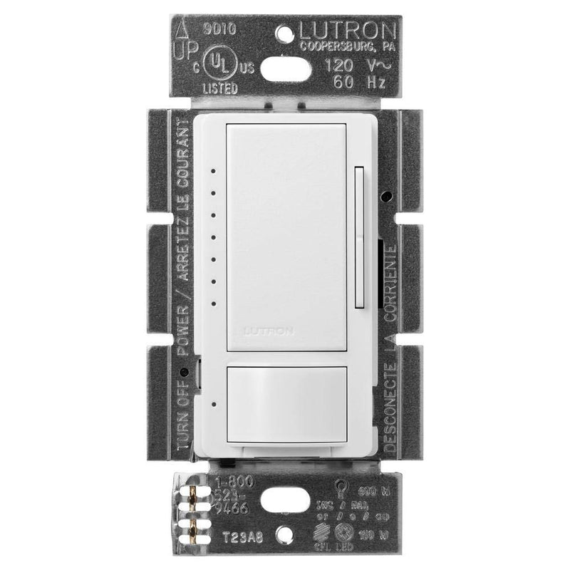 Lutron Maestro LED+ Motion Sensor/Dimmer Switch | 150W LED | Single Pole/Multi-Location | MSCL-OP153M-SW | Snow 1 Pack
