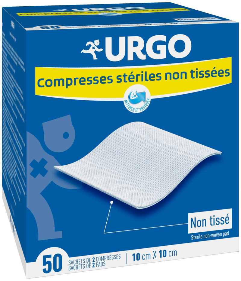 URGO Compresses Stériles Non Tissées 10 x 10 cm Bte/50